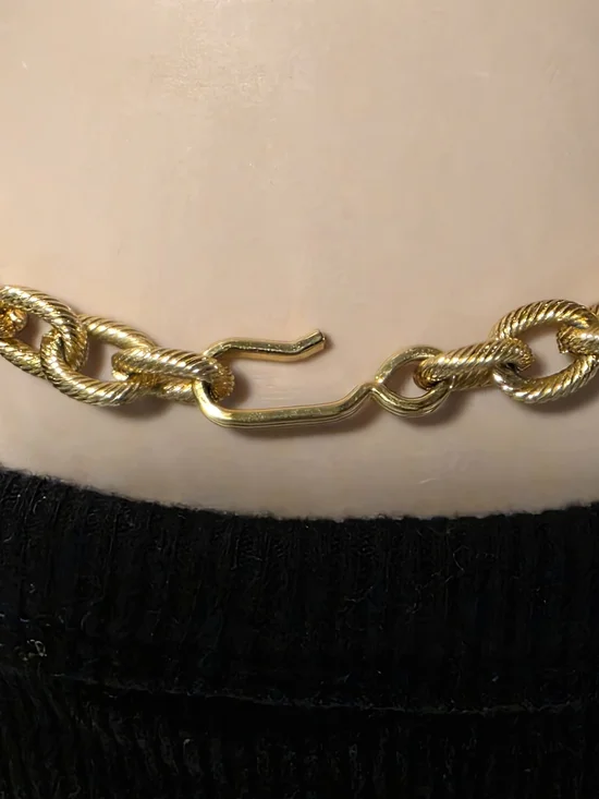 Vintage 1973 Mimi di N Gold Tone Statement Necklace Signed Designer - Picture 4 of 7